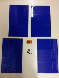 Ludflaps Blue Rally Motorsport 50cm x 30cm 3mm MSA x 4 - Con Accesorios - Imagen 1 de 3
