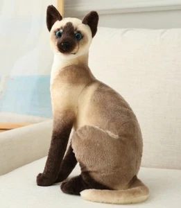 Siamese Cat 14 Inch Stuffed Animal Plush Toys Toddler Doll Kids Gifts - Picture 1 of 3