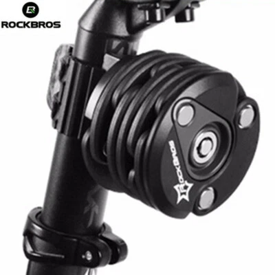 ROCKBROS Mini Bike Key Lock Portable High Security Anti Theft Bicycle Chain Lock - Image 1 of 4