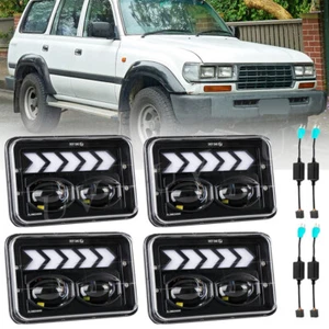 Faros LED de 4x6"" pulgadas Hi/Lo + adaptador para Toyota Landcruiser serie 60/80 - Imagen 1 de 11