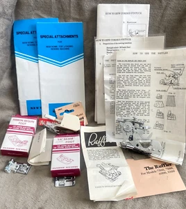 Janome New Home Sewing Machine~ Ribbon 1/4 Seam Ruffling & Walking Foot Lot - Picture 1 of 9