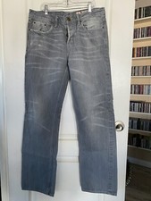Men's ALLSAINTS SPITALFIELDS Stone Washed Gray Jeans Size 32 X 32
