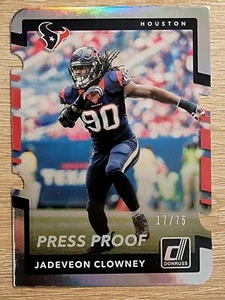 2017 Donruss JADAVEON CLOWNEY Press Proof Silver Die-cut card /75 - Bild 1 von 2