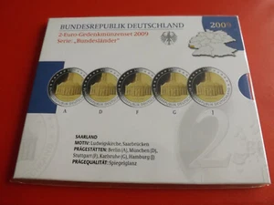 *Deutschland 5 x 2 Euro *ADFGJ* 2009 PP * Saarland* Saarbrücken (Schr.W) - Bild 1 von 2