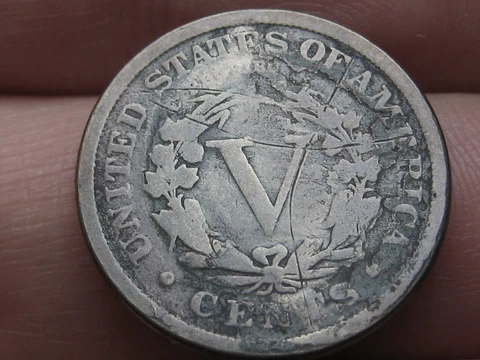 1891 Liberty Head V Nickel- Good/VG Details Cover