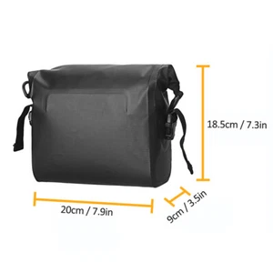 Waterproof Bicycle Handlebar Bag Roll-top Cycle Handlebar Bag Pannier For M BBY - Picture 1 of 12