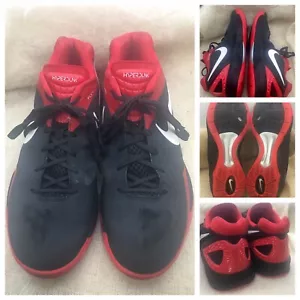 NIKE ZOOM HYPERDUNK 2011 LOW Sneakers Men SZ 12.5 EUR 47 (487638-002) Black Red - Picture 1 of 12