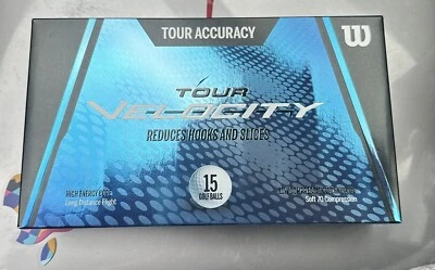 Wilson 15 Pack White Golf Balls Tour Velocity Reduce Hook & Slice Long Distance - Image 1 of 2
