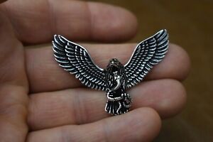 Necklace Pendant 925 Sterling Silver Eagle With Wings  New Handmade