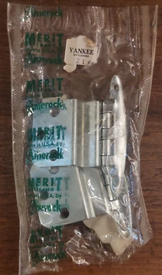 Винтажный промышленный хромированный шарнир Amerock в стиле ар-деко со смещением 3/8 дюйма упаковка 2 шт. новый из старых запасов - Изображение 1 из 3