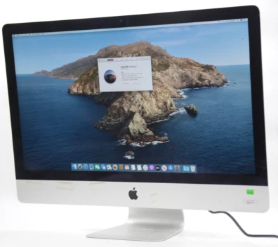 Apple iMac 27" 2012 I5-3470 3.2GHZ 32GB RAM 120GB SSD GTX675MX BADHINGE/READ 830 - Image 1 of 4
