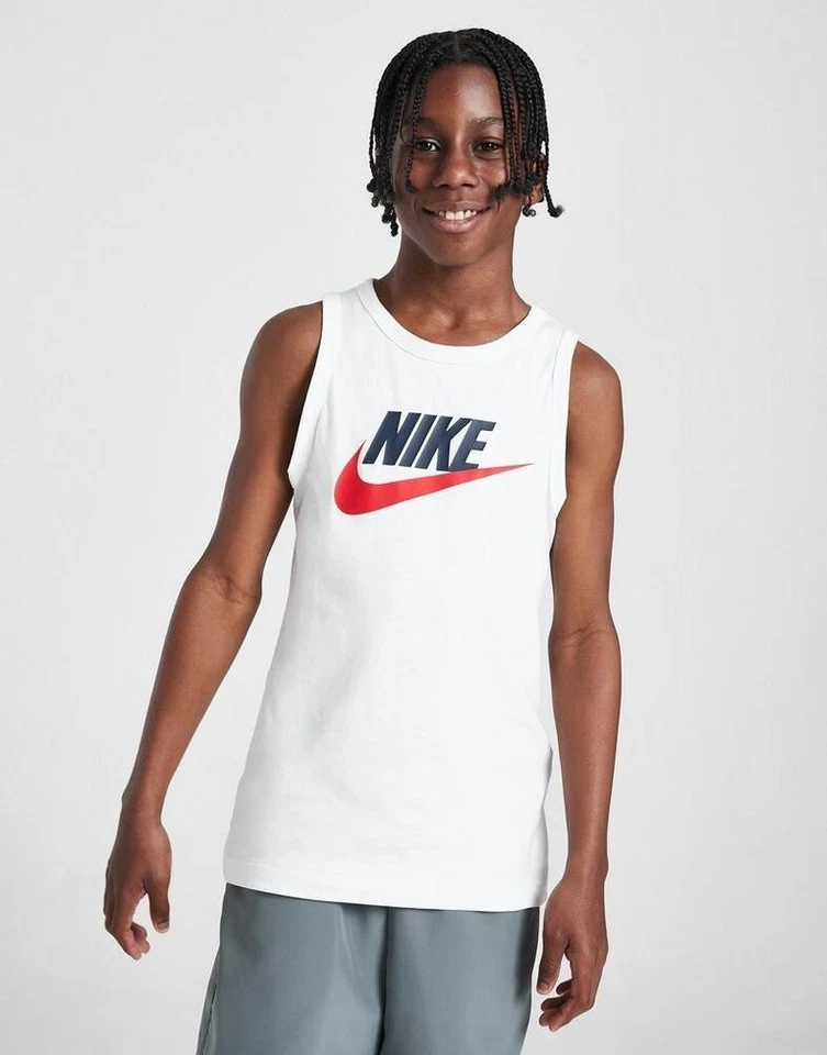 Nike Sportswear Big Kids' Boys Tank Top (White) Size XL