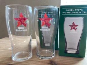 Heineken World Celebrations Glass 230ml Set Of 2 With Box New Japan - Picture 1 of 4