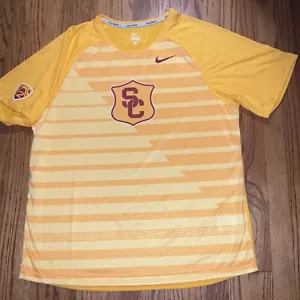USC Trojans Track & Field Nike Pro Elite Compression Running Shirt Men's Size L - Picture 1 of 3