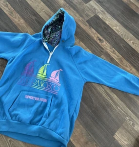 SAN FRANCISCO Hooded Sweatshirt M/L Youth 'Support Our Future' -HOLES/STAINS - Picture 1 of 14