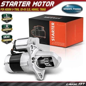 Starter for Nissan X-Trail 2005-2006 2.5L Manual Trans 1.4KW 12V CCW 13 Teeth - Picture 1 of 8