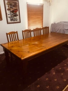 10 Place Large Solid Pine Dining Table - Picture 1 of 9