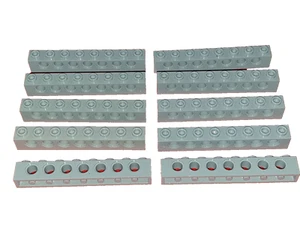 10 x LEGO Technik Lochbalken 1x8 #3702 hell Grau - Bild 1 von 1