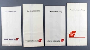 4 X VIRGIN ATLANTIC VINTAGE AIRLINE AIR SICK BARF MOTION WASTE VS - Bild 1 von 2