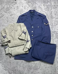Cappotto US Air Force 37L AF blu 1084 lana tropicale uniforme militare pantaloni camicie - Foto 1 di 24