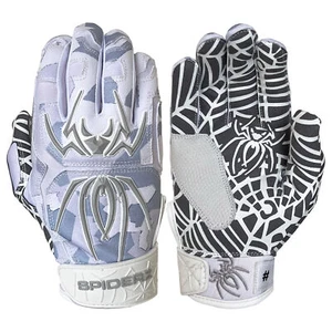Spiderz 2022 Hybrid Baseball/Softball Batting Gloves - White Splinter - Large