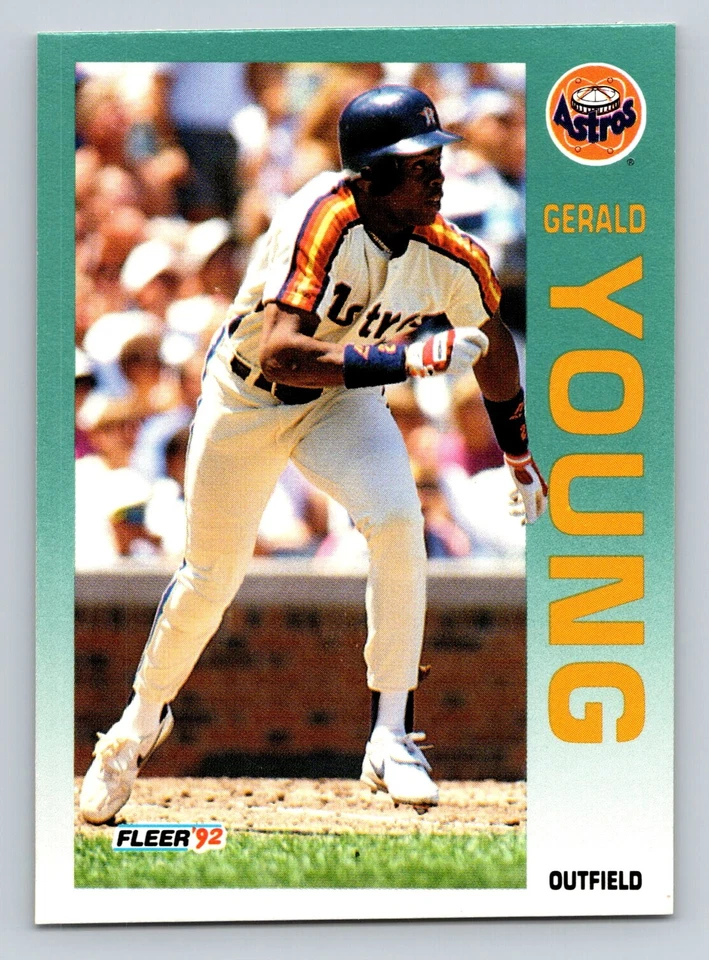 Gerald Young 1992 Fleer #446 Houston Astros - Image 1 of 2