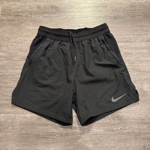 Nike Pro Shorts Mens Small Black Training Drawstring Running Performance Stretch - Picture 1 of 10