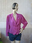 JOY Damen Bluse Shirt Top 90er True VINTAGE 90s woman blouse shiny flowers pink