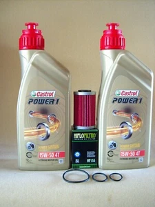 Castrol Power 1 15W50 Öl + Ölfilter KTM Duke 125 200 390 - 125 200 390 RC - Bild 1 von 3