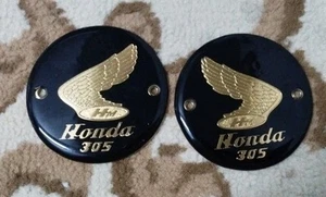 Insignia emblema tanque de gasolina dorado apto para honda 305 Scrambler CL77 par - Imagen 1 de 1