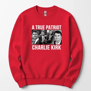 A True Patriot Charlie Kirk Unisex Sweatshirt - Picture 1 of 50