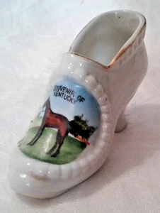 Vintage Nico handbemalter Porzellanschuh mit Pferd - Souvenir aus Kentucky - Bild 1 von 8