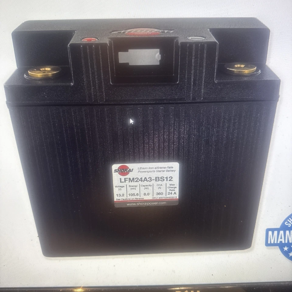 Batería de litio de hierro de velocidad extrema Shorai - LFX24A3-BS12 Foto 1 de 2