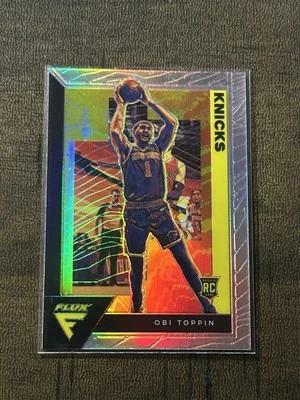 2020-21 Panini Flux Obi Toppin Silver Prizm RC #206 - Image 1 of 2