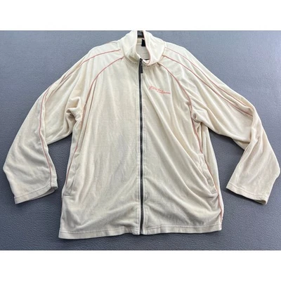 Chaqueta de Phat Farm de Colección para Hombres XXL Ropa de Salón Terciopelo Crema Cremallera Foto 1 de 4