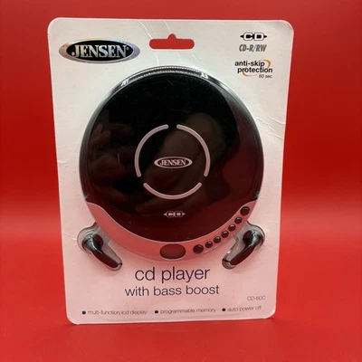 NEW IN PACKAGE Jensen CD-60C 5.7" Portable CD Player with Bass Boost + Headphone - Image 1 of 3