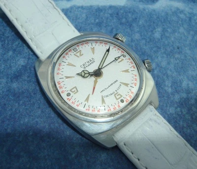 POLJOT SIGNAL Alarm Bzzzz Vintage USSR Mechanical Watch Serviced  Original 100% - Image 1 of 4