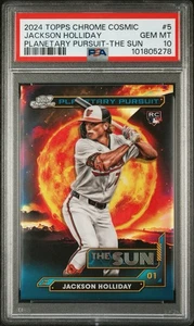 Jackson Holliday 2024 Topps Chrome Cosmic Planetary Pursuit The Sun RC PSA 10! - Picture 1 of 2