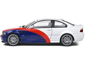2000 BMW E46 M3 "Streetfighter" White with Blue and Red Graphics 1/18 Diecast Mo - Picture 1 of 5
