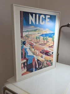 Vintage 1999 Print Nice France Art Deco Framed Framed See Pics - Picture 1 of 21