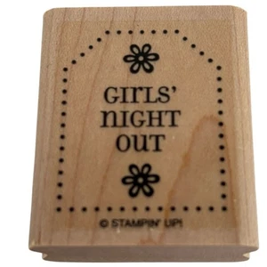 Stampin Up Rubber Stamp Girls Night Out Invitation Tag Shape Card Making Words - Picture 1 of 4