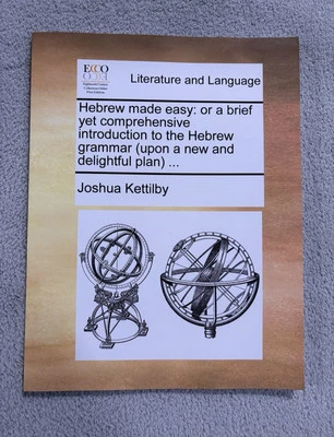 Hebrew Made Easy by Joshua Kettilby (Intro to Grammar) Paperback Fast Shipping! - Image 1 of 2