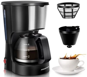 Buck - Coffee Makers, 4 Cup Coffee Maker with Coffee Filter and Glass Carafe,... - Picture 1 of 7
