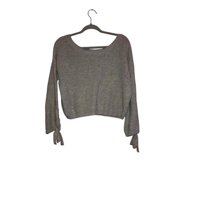 Suéter cropped cinza Love by Design tamanho pequeno  - Imagem 1 de 4