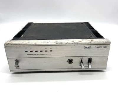 #SE2505# Vintage Endverstärker BASF D-6630 HIFI Verstärker 4 Ohm *RARE* lesen - Bild 1 von 4