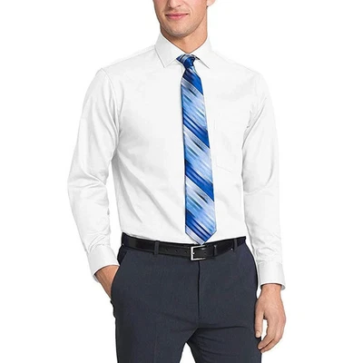 NWT Kirkland Men’s White Non-Iron Button-Down Shirt 15x32 Tailored Fit Cotton - Image 1 of 4