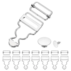 Juego de 8 hebillas para monos de metal, clips con tirantes para monos de 1", plateados - Imagen 1 de 6