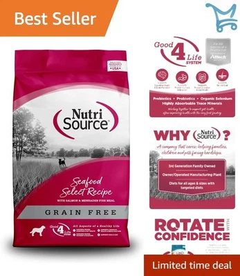Comida seca para perros de mariscos sin granos 5 lb salmón totalmente natural sin alérgenos Foto 1 de 4