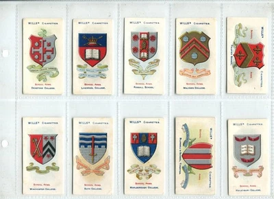 School Arms 1906 Wills Cigarette Cards - Full Set of 50 Cards - Image 1 of 4