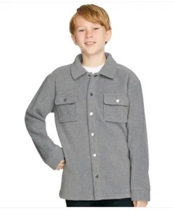 New QUIKSILVER ROXY YOUTH Boys Kids FLEECE SHIRT JACKET Snap Button Front Medium - Picture 1 of 11